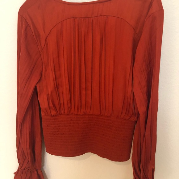 NWT Anthropologie Puff Sleeved Blouse in Medium in Copper - Picture 3 of 5